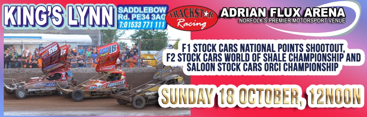 Sunday Showdown- BriSCA F1 Stock Cars NPS, BriSCA F2 Stock cars World of Shale and Saloons ORC Championship