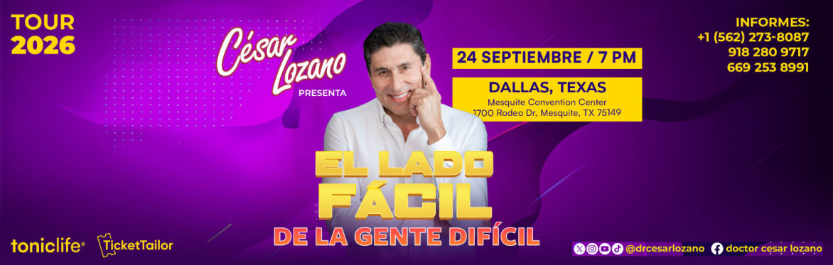 CÉSAR LOZANO LADO FÁCIL DE LA GENTE DIFÍCIL DALLAS TEXAS
