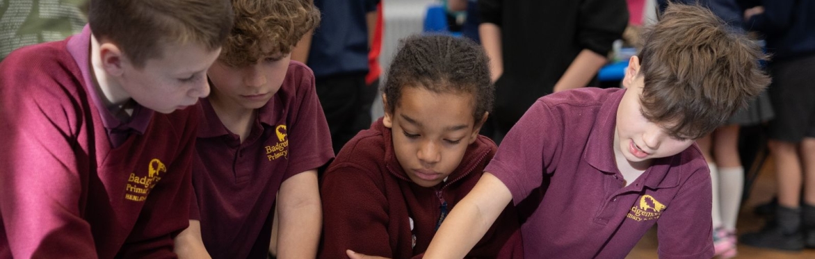 Pupils at Badgmore Primary School at Greener Henley's Science Fair for schools