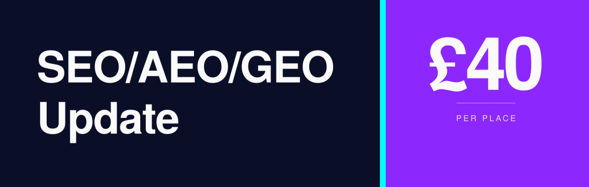 Comagnify SEO/AEO/GEO Update workshop in Bristol