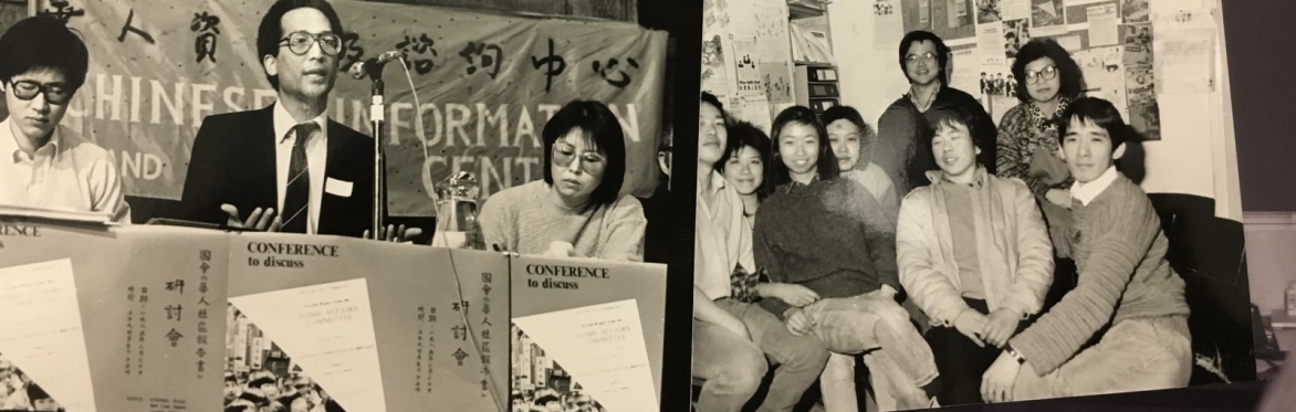 Chinese students posing for a group photo