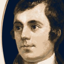 snippet of portrait of Scottish poet Robert Burns