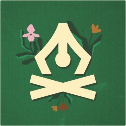 Design Camp Pen Tool Campfire Logo Styled for Folklore