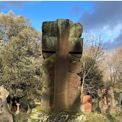 A monument in a cemetery