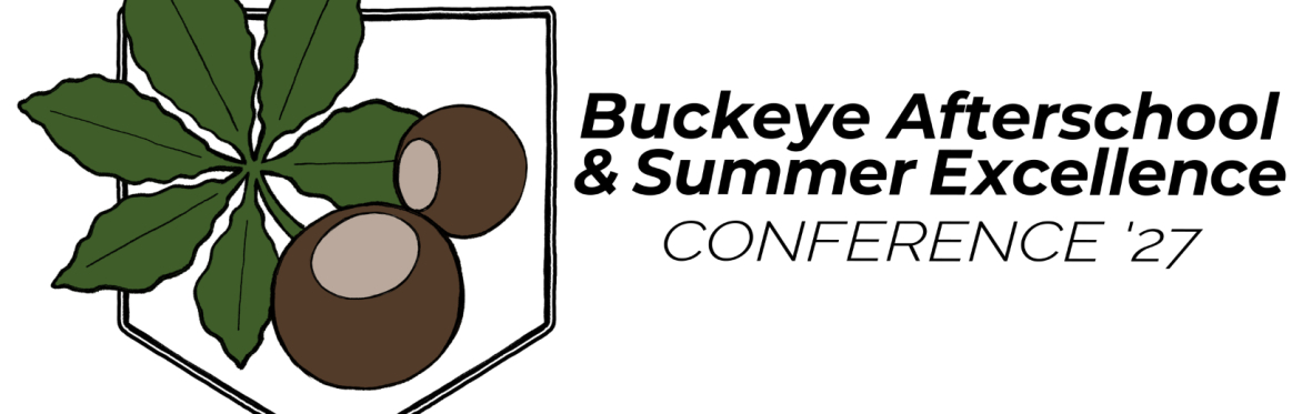 A buckeye leaf with two buckeyes in front of a white pentagon