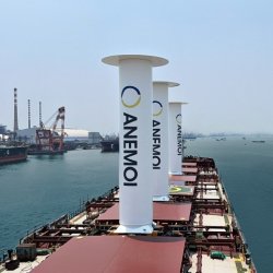 Anemoi Flettner Rotors on a Ship