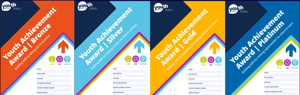 Collection of YAA challenge sheet front covers