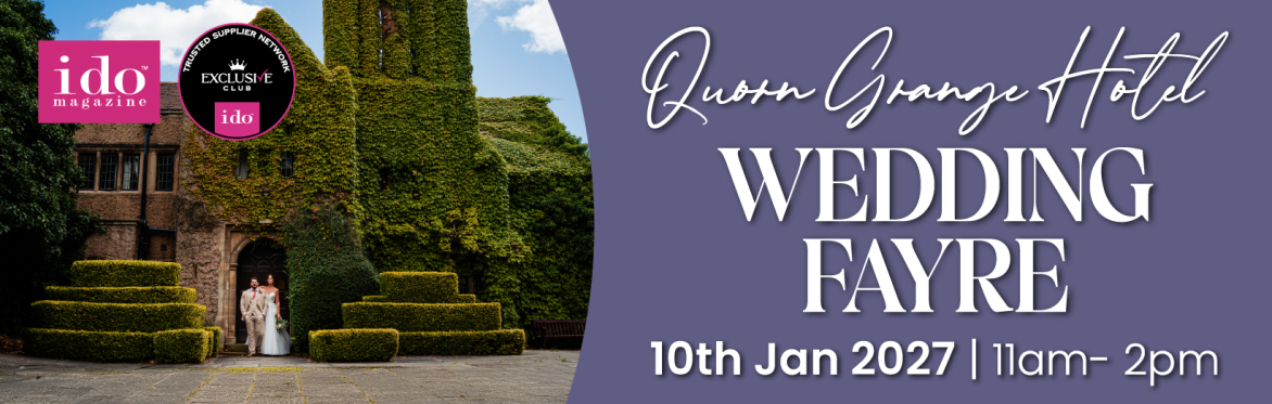 Quorn Grange wedding fayre graphic 11th October 2026
