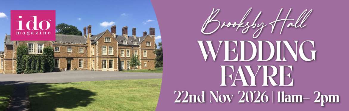 Brooksby Hall wedding fayre graphic 22nd November 2026