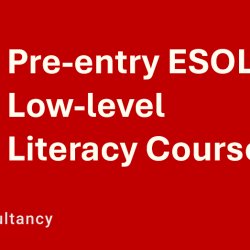 Course title: Pre-entry ESOL and Low-level Literacy Course.