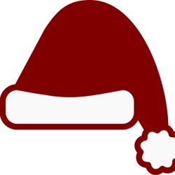 A stylised Santa style hat