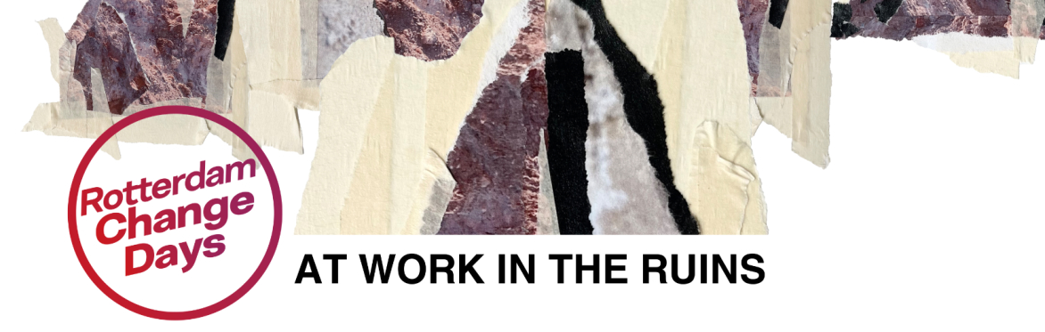 In the header there is an abstract collage of ruins.