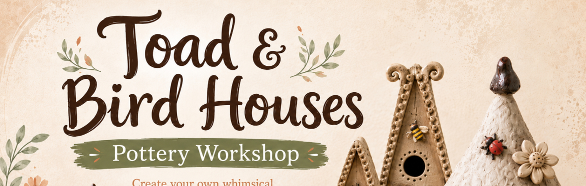 Build a Bird or a Toad house with Clay - Pottery Workshop
