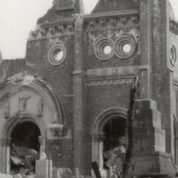 Urukami Cathedral bombed at Nagasaki
