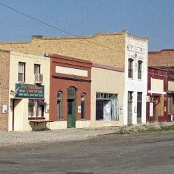 Wells, Nevada, before the 2008 earthquake. 7th St. at Clover Ave. looking northwest.