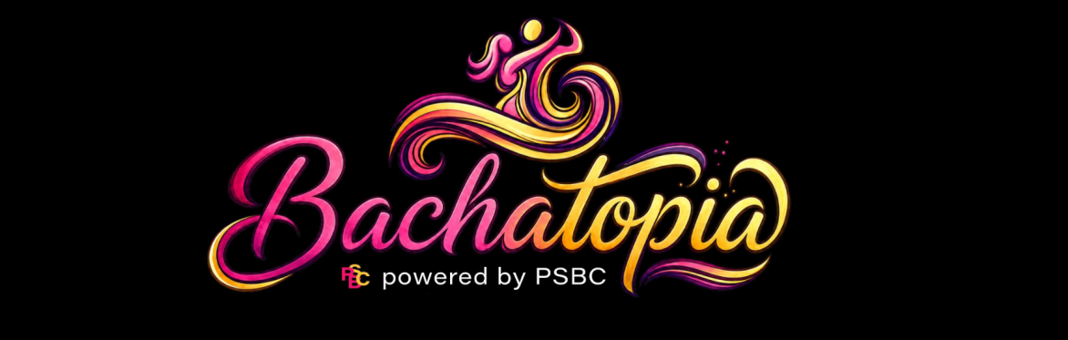 Bachatopia logo in flowy script font