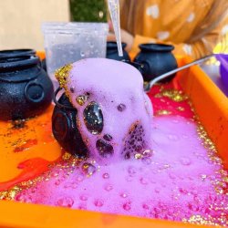 A fizzing cauldron