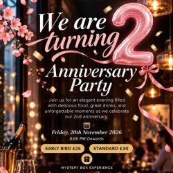 Blue Jasmine’s 2nd Birthday Party 🎉 2-for-1 & £9.90 Cocktails All Night