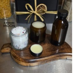 A selection of natural body care products