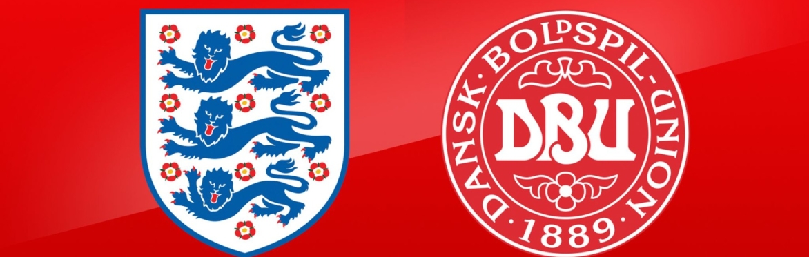 Football on The Field England V Denmark