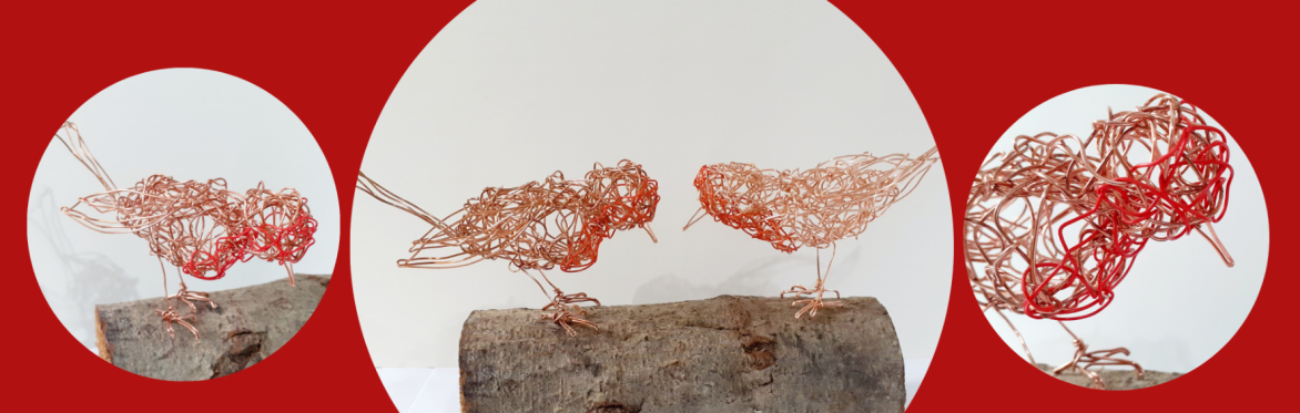 Create a pair of wire Robins workshop