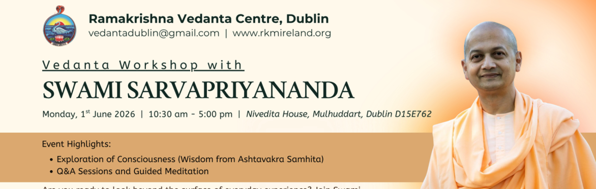 Vedanta Workshop with Swami Sarvapriyananda