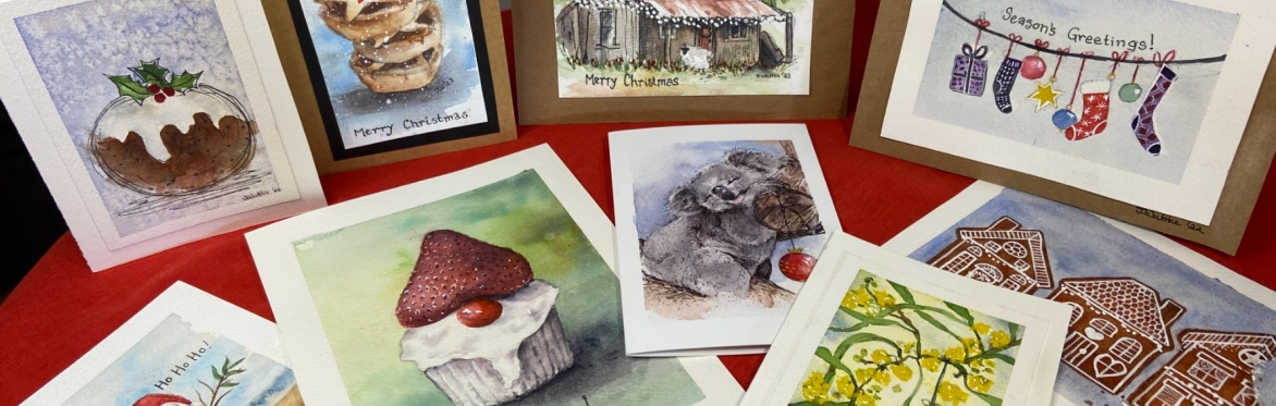 Watercolour and Mixed Media: Christmas Cards