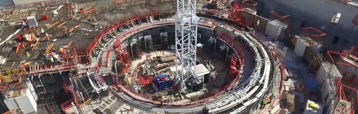 An image of ITER fusion reactor under construction