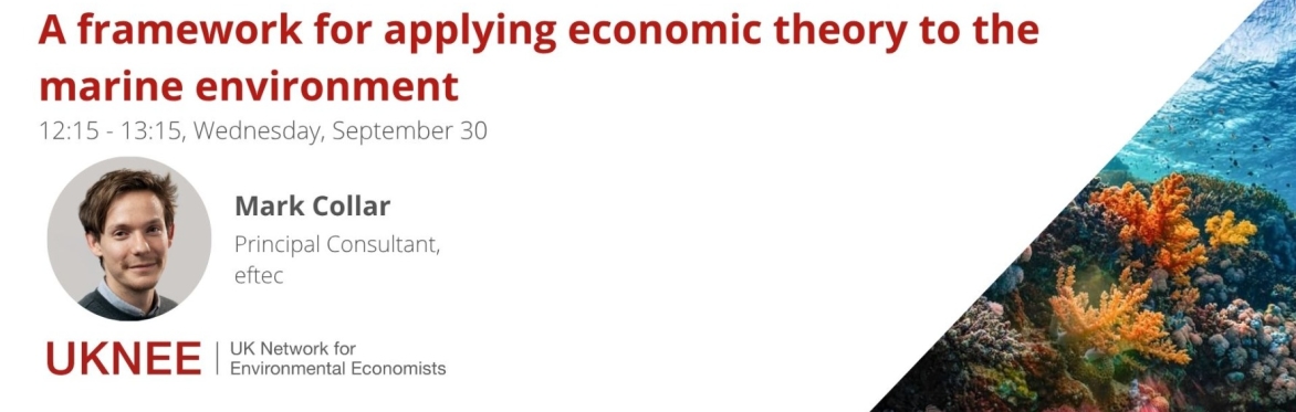 A framework for applying economic theory  to the marine environment