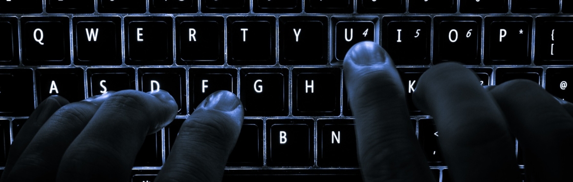 A keyboard in use