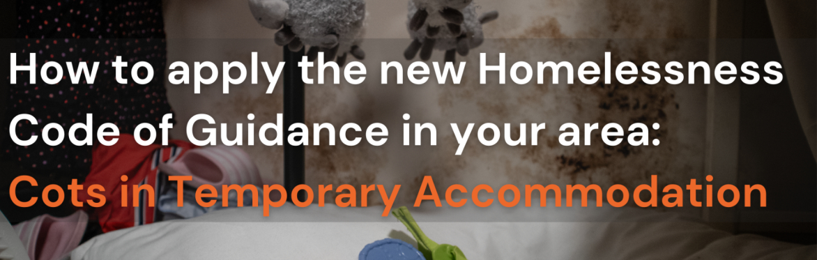 How to apply the new Homelessness Code of Guidance in your area: Cots in Temporary Accommodation