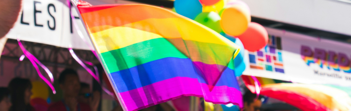 A Group Of People Holding Pride Flags During A Pride Event