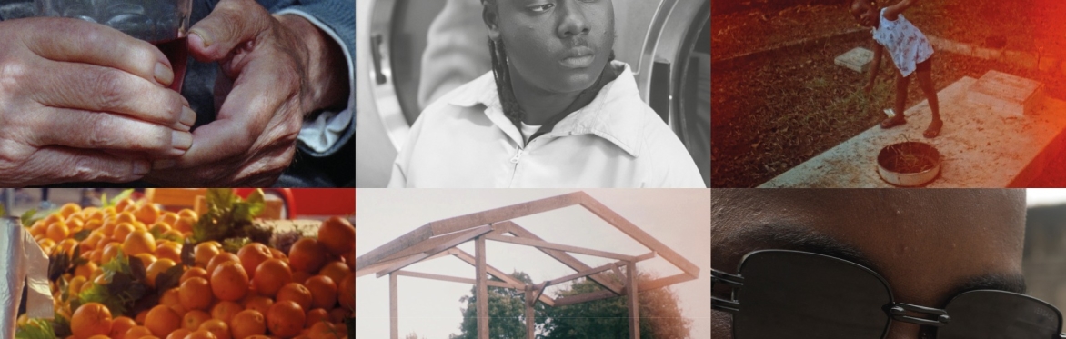 A composition of 6 film stills featured in the jarman award 2025 touring programme