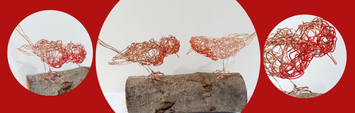 Create a pair of wire Robins workshop