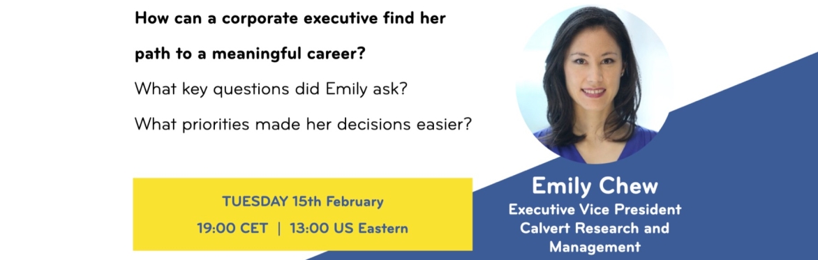 52 minutes to a meaningful career - how does a corporate executive cross continents and decide her meaningful career?
