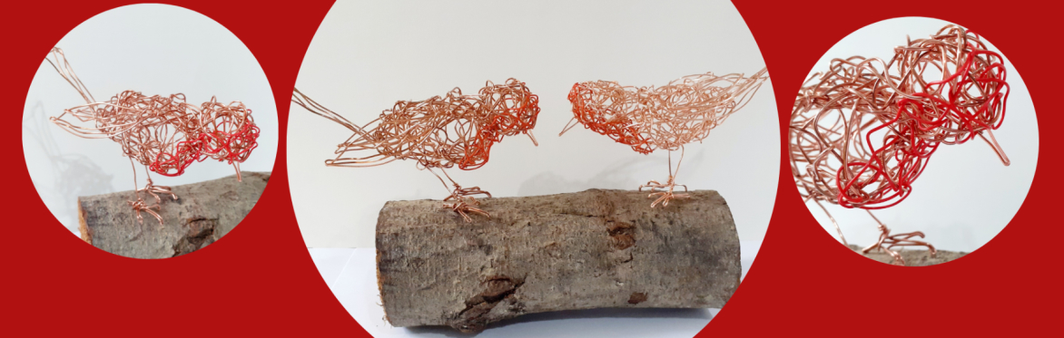Create a pair of wire Robins workshop