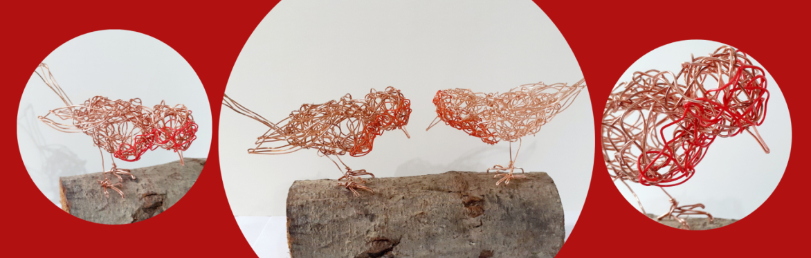Create a pair of wire Robins workshop