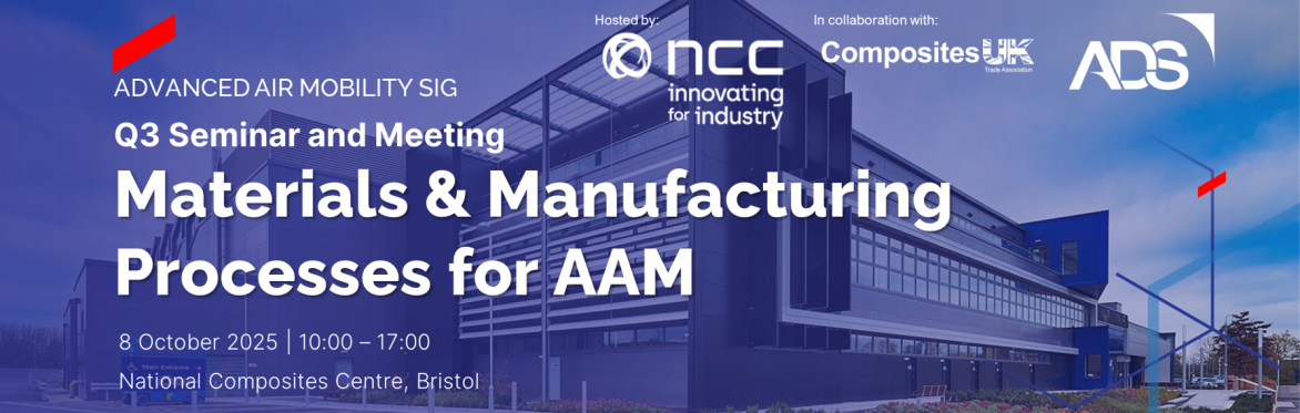 AMRC Factory 20560 from the air. The image shows the logo of ADS on the top right corner. Kindly hosted by University of Sheffield's AMRC and supported by Composites UK.