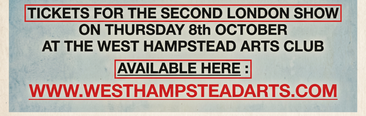 JAY-JAY JOHANSON - SOLD OUT - A SECOND LONDON SHOW WILL TAKE PLACE ON THURSDAY 8th OCTOBER AT WEST HAMPSTEAD ARTS CLUB