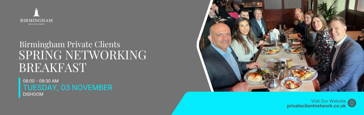 Birmingham Private Client Autumn Networking Breakfast