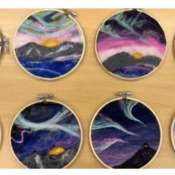Needle Felted Northern Lights Picture