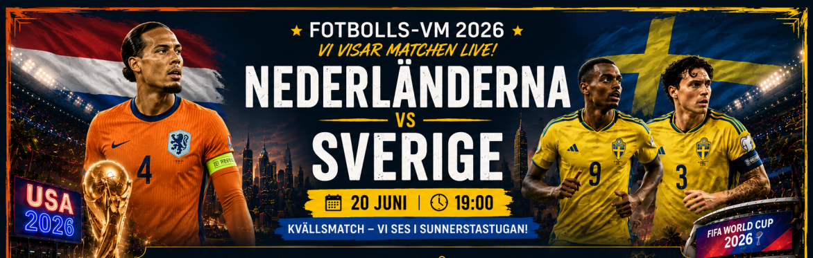 Nederländerna vs. Sverige - VM 2026