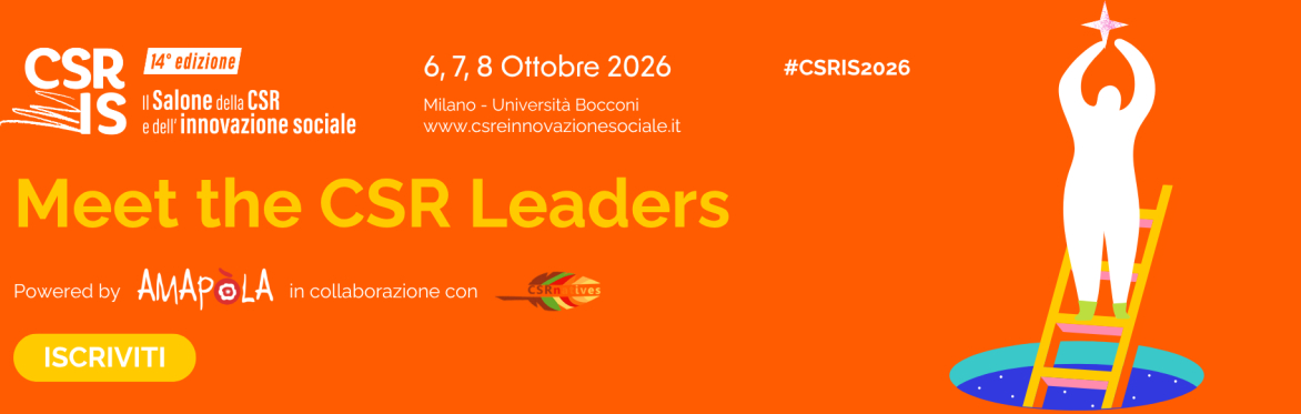 Banner iscrizioni Meet The CSR Leaders 2026 - Salone della CSR