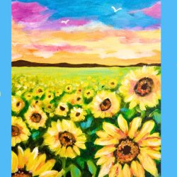 Sunflowers! - Paint Night @ Montagu Arms in Barnwell/Oundle