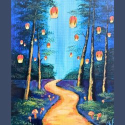 The Magical Path - Paint & Sip Night  @ The Royal Oak in WARBOYS