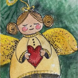 Watercolour and mixed media: Christmas Creations