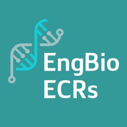 Engineering Biology Early Career Researchers Logo on a turquoise background.