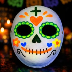 Glow in the Dark Art for Kids! - Dia de los Muertos Mask Making