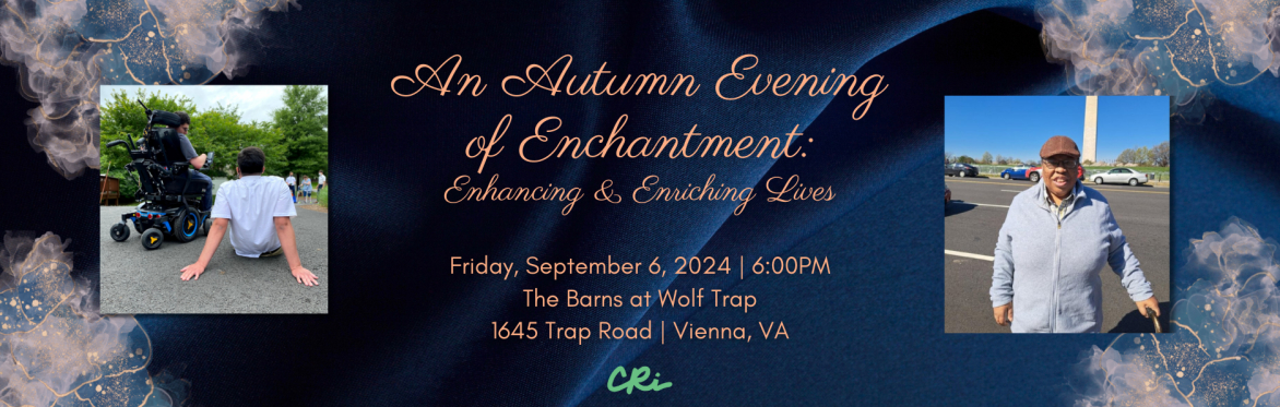 An Autumn Evening of Enchantment header with two photos and date and time