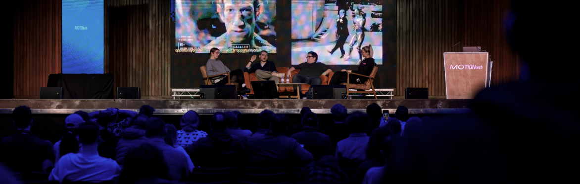 An image of the stage from our Motion North 50 event in 2025.